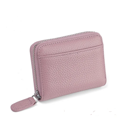 Portefeuille en cuir véritable avec porte-cartes et poche monnaie