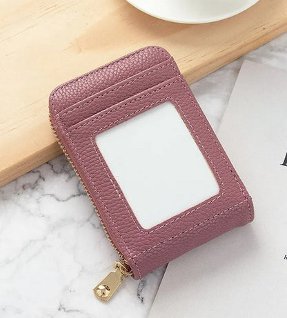 Porte-cartes femme mini anti-dégaussante