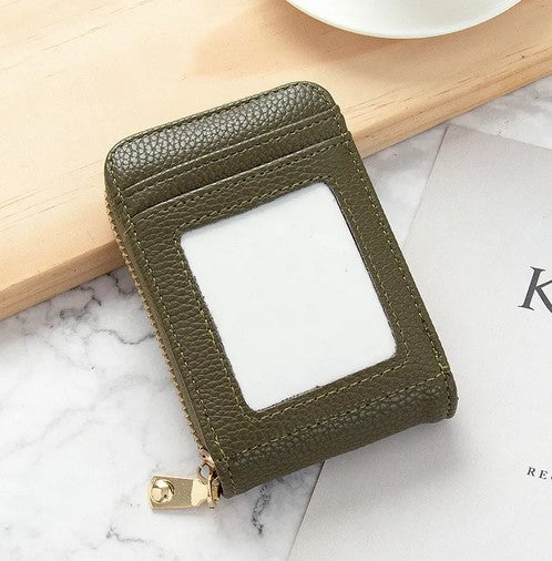 Porte-cartes femme mini anti-dégaussante