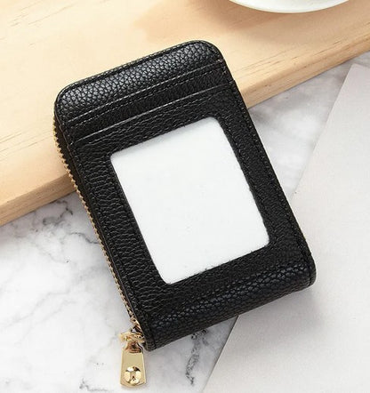 Porte-cartes femme mini anti-dégaussante