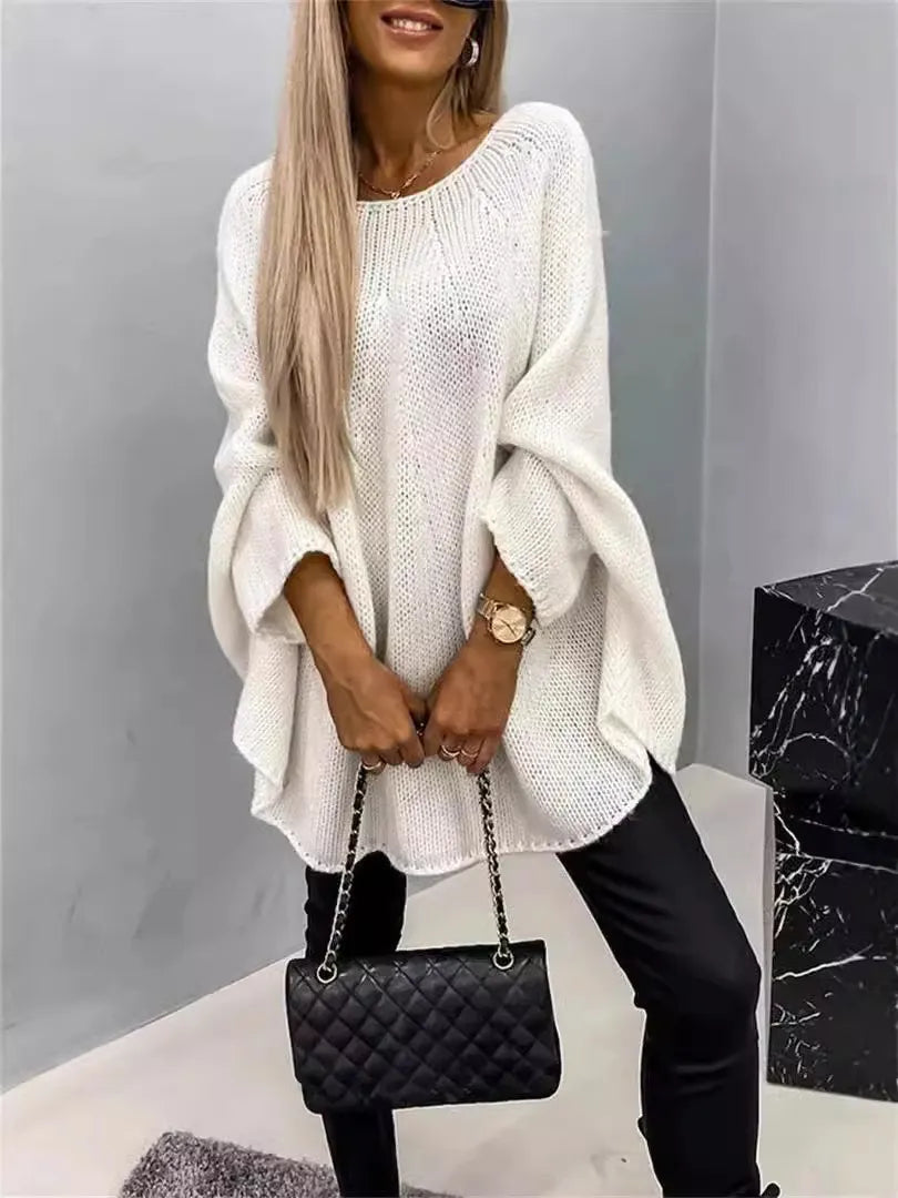 Poncho châle en tricot tendance européen-américain
